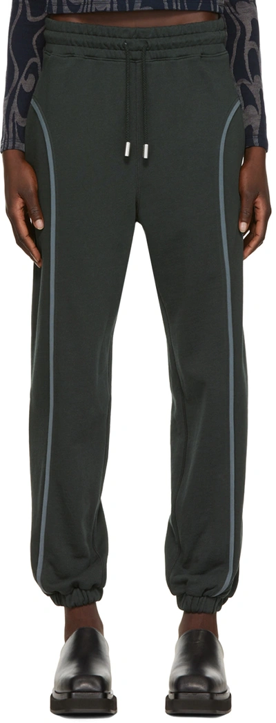 Eckhaus Latta Logo-print Drawstring Track Pants In Grey