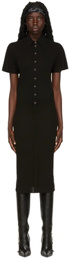 Jean Paul Gaultier Open-back Midi Shirt Dress In 00 Black