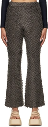 Rokh Brown Flared Trousers In 42darkforestbrown