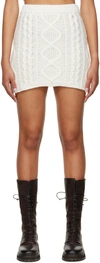 Rokh Off-white Nylon Miniskirt In 01ivory