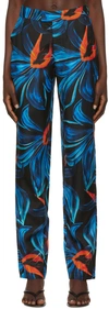 Louisa Ballou Printed Cotton And Silk-blend Twill Straight-leg Pants In Night Blooming Flowe