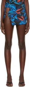 Louisa Ballou Embellished Floral-print Recycled Stretch-jersey Mini Skirt In Night Blooming Flowe