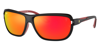 Ray Ban Scuderia Ferrari Brown Mirrored Orange Pillow Unisex Sunglasses Rb4365m F6026q 62 In Black,brown,orange
