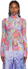 Collina Strada Multicolor Cardio Nova Turtleneck In Italian Floral