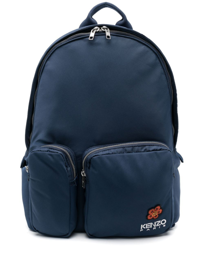 Kenzo Crest Backpack In Blue