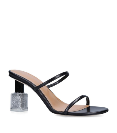 Loewe Women's Nail Polish Leather Strappy Sandals In Black
