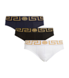 VERSACE ICONIC GRECA BRIEFS (PACK OF 3)