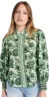 ALICE AND OLIVIA TIFFIE DRAMA SLEEVE BLOUSE