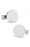 Cufflinks, Inc Round Sterling Silver Engravable Cuff Links In Silver