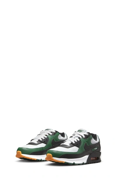 Nike Kids' Air Max 90 Sneaker In Pure Platinum/ Green