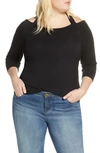 Loveappella Cross Strap Top In Black
