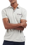 Barbour Corpatch Pocket Polo In Grey Marl/ Stone