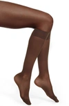 Item M6 Sheer Compression Knee High Socks In Cacao