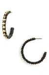 ROSANTICA BUIO CRYSTAL HOOP EARRINGS