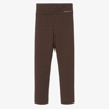 Michael Kors Girls Brown Logo Leggings In Brown