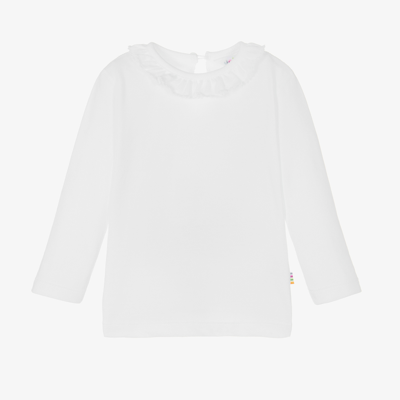 Joha Girls White Organic Cotton Baby Top