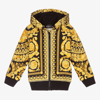 VERSACE BABY GOLD BAROCCO ZIP-UP TOP