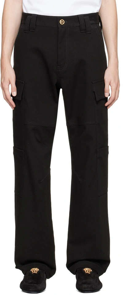 Versace Medusa Utility Cargo Pants In Black