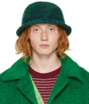 Marni Men's Gazebo Mohair-blend Bucket Hat In Dark Green