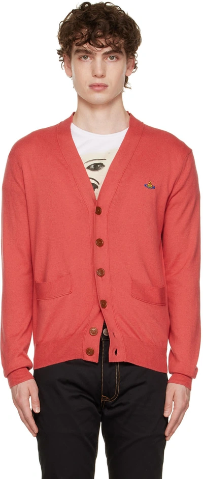 Vivienne Westwood Pink Orb Cardigan In Red