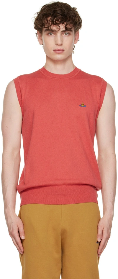 Vivienne Westwood Red Cotton Vest In H403 Coral Red