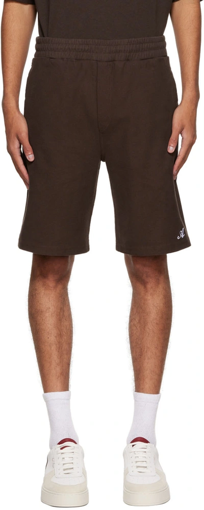 Axel Arigato Elasticated Knee-length Shorts In Brown