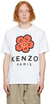 Kenzo Logo-print Short-sleeved T-shirt In Blanc