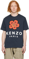 Kenzo Cotton Boke Flower Sweatshirt In Blue