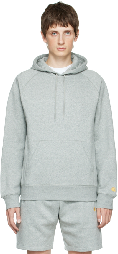 Carhartt Gray Chase Hoodie In 00mxx Grey Heather /