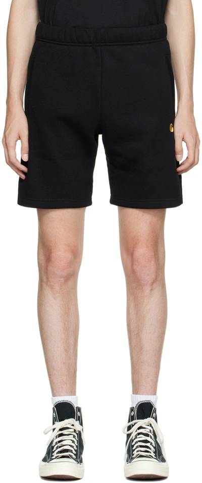 Carhartt Sweat Shorts Chase Flee In Black