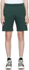 Carhartt Chase Straight-leg Logo-embroidered Cotton-blend Jersey Shorts In Green
