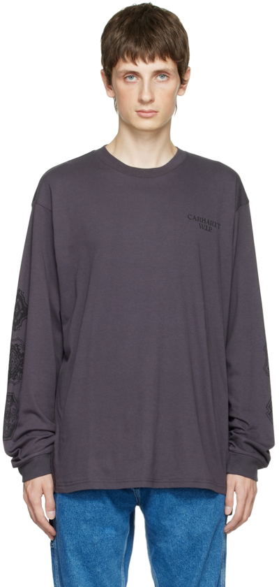Carhartt Scope Graphic-print Long-sleeve Organic-cotton T-shirt In Artichoke