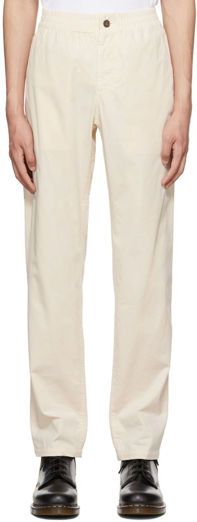 A.p.c. Chuck Slim-leg Cotton-twill Trousers In Cream