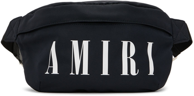 Amiri Logo-print Zipped Belt Bag In Black / White
