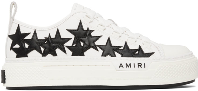 Amiri Men's Stars Court Canvas Appliqué Low-top Sneakers In White