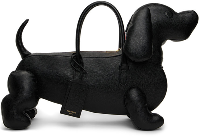 Thom Browne Black Hector Tote In 001 Black