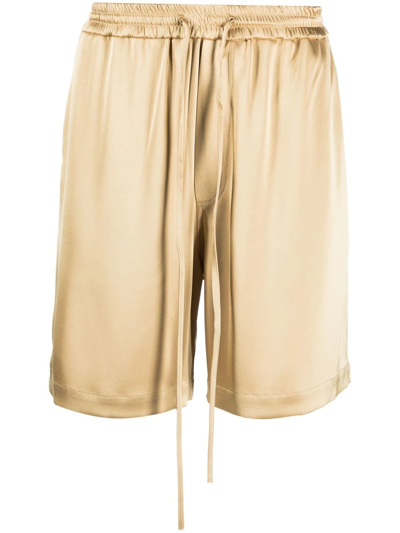 Nanushka Doxxi Satin Shorts In Beige