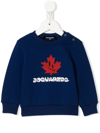 Dsquared2 Logo-print Long-sleeve Sweatshirt In Blue