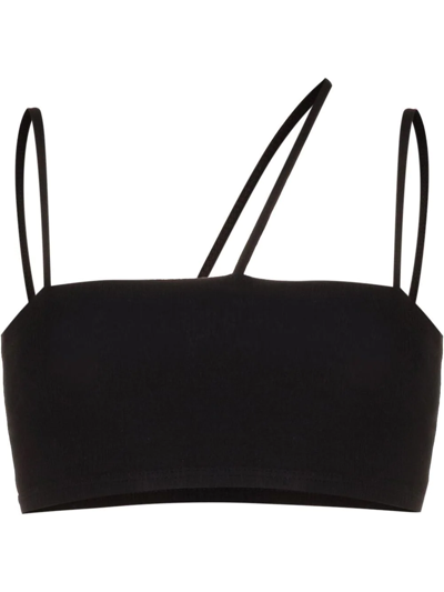 Baserange Nida Multi-strap Bikini Top In Black