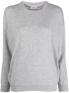 Brunello Cucinelli Relaxed Cashmere Jumper In Grey