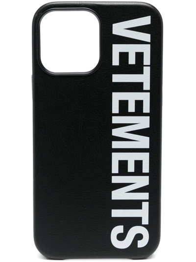 Vetements Logo-print Iphone 13 Pro Max Case In Black