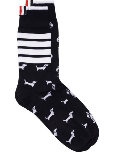 Thom Browne Navy 4-bar Hector Lobster Socks