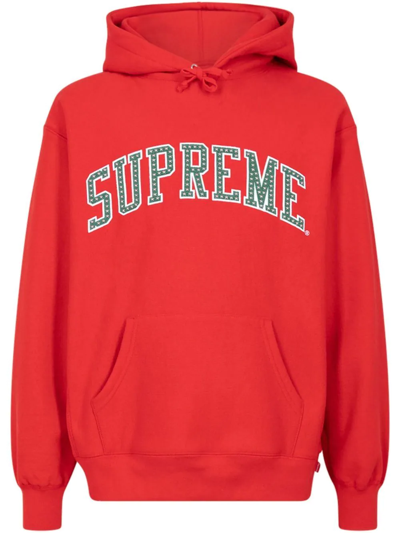 Supreme Stars Arc Hoodie In Red