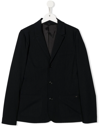 Emporio Armani Pinstripe Button-fastened Blazer In Blue