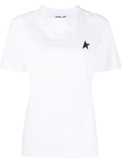 Golden Goose Regular Fit Small Star Logo Graphic T-shirt In White
