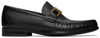 Ferragamo Men's Grandioso Double Gancini Bit Leather Slip On Loafers - Narrow In Black