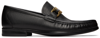 Ferragamo Men's Grandioso Double Gancini Bit Leather Loafers - Regular In Nero Espresso