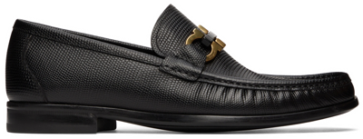 Ferragamo Men's Grandioso Double Gancini Bit Leather Loafers - Regular In Nero Espresso