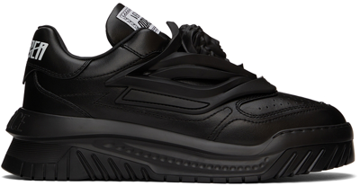 Versace Odissea Medusa Head Lace-up Sneakers In Nero