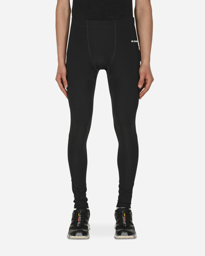 Jil Sander Plus Logo Tech Jersey Leggings In Black | ModeSens